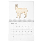 Dierlijke cartoon illustratie kalender (Feb 2027)