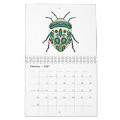 Dierlijke cartoon illustratie kalender (Feb 2027)