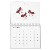 Dierlijke cartoon illustratie kalender (Mar 2027)