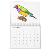Dierlijke cartoon illustratie kalender (Mar 2027)