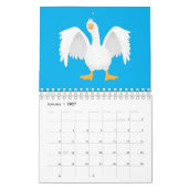 Dierlijke cartoon illustratie kalender (Jan 2027)