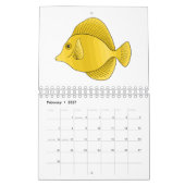 Dierlijke cartoon illustratie kalender (Feb 2027)