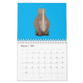 Dierlijke cartoon illustratie kalender (Feb 2027)