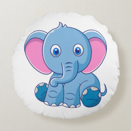 Dierlijke cartoon illustratie rond kussen