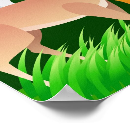 Dierlijke cartoon poster (Hoek)