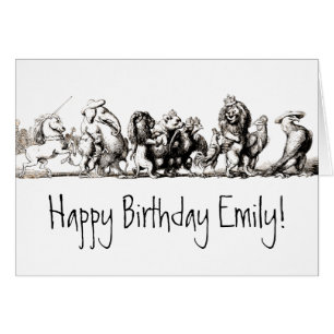 Dierlijke Cartoon Unicorn Elephant Lion Zoo