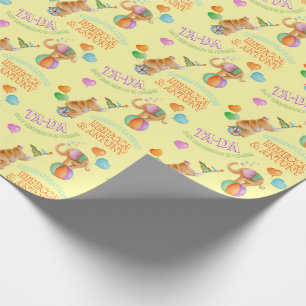 Dierlijke circus kunst aangepaste baby shower wrap cadeaupapier