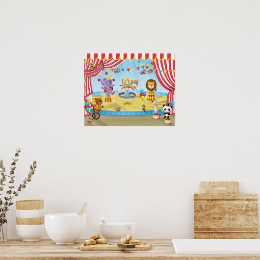 Dierlijke Circus Poster (Keuken)