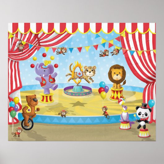 Dierlijke Circus Poster (Voorkant)