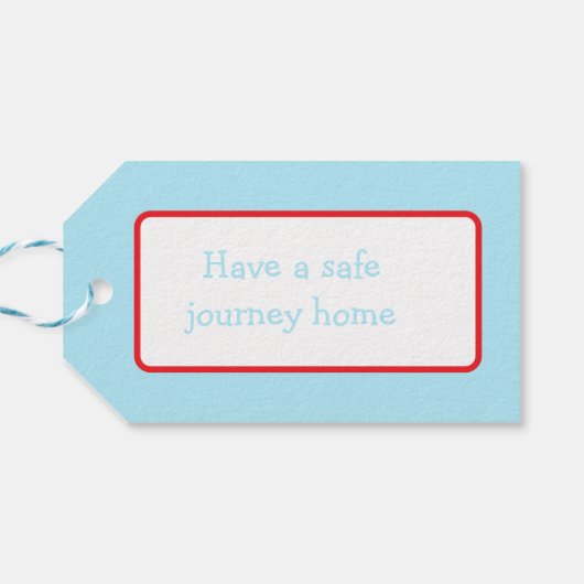 Dierlijke Circus Train Gift Label Cadeaulabel (Achterkant Horizontaal)