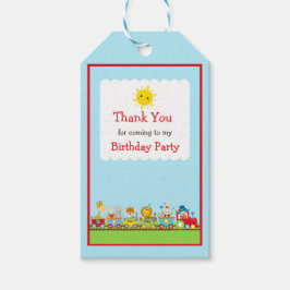 Dierlijke Circus Train Gift Label Cadeaulabel