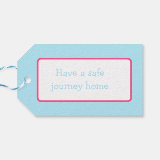 Dierlijke Circus Train Gift Label Cadeaulabel (Achterkant Horizontaal)