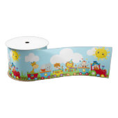 Dierlijke Circus Train Kinderen van Birthday in he Satijnen Lint (Spoel)