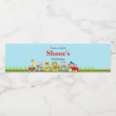 Dierlijke Circus Train Kinderen van Birthday in he Waterfles Etiket (Enkel label)