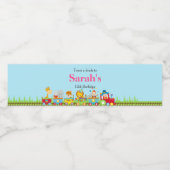 Dierlijke Circus Train Kinderen van Birthday in Ro Waterfles Etiket (Enkel label)