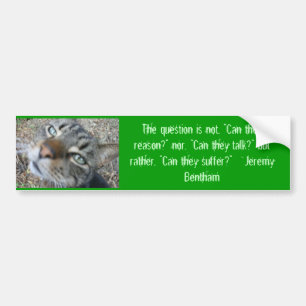 Dierlijke citaten - van Jeremy Bentham bumper stic Bumpersticker