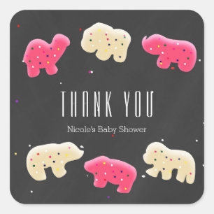 Dierlijke Cookies Baby shower Party Favor Stickers