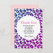 Dierlijke, dierlijk gedrukte, luipaard, cheetah be bedankkaart (Voorkant / Achterkant)