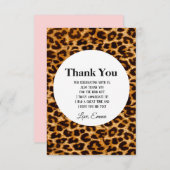 Dierlijke, dierlijk gedrukte, luipaard, cheetah be bedankkaart (Voorkant / Achterkant)