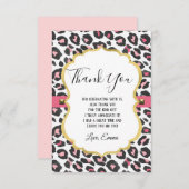 Dierlijke, dierlijk gedrukte, luipaard, cheetah be bedankkaart (Voorkant / Achterkant)