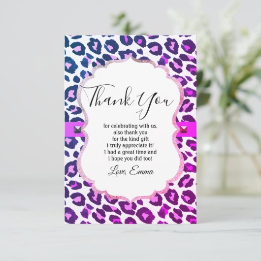 Dierlijke, dierlijk gedrukte, luipaard, cheetah be kaart (Staand voorkant)