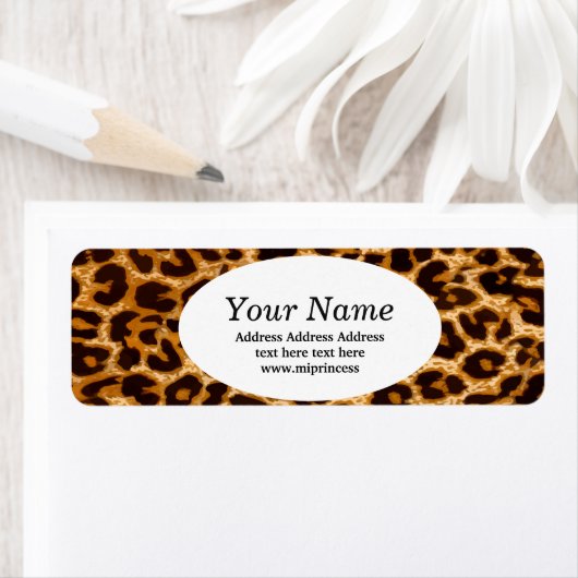 Dierlijke, dierlijk gedrukte, luipaard, cheetah etiket (Insitu)