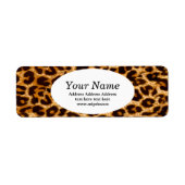 Dierlijke, dierlijk gedrukte, luipaard, cheetah etiket (Voorkant)