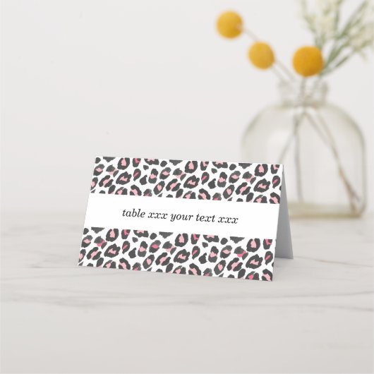 Dierlijke, dierlijk gedrukte, luipaard, cheetah plaatskaartje (Voorkant)