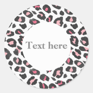 Dierlijke, dierlijke afdrukken, luipaard, cheetah- ronde sticker