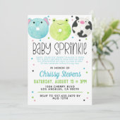 Dierlijke Donut Baby Sprinkle Shower Kaart (Staand voorkant)