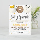 Dierlijke Donut Baby Sprinkle Shower Kaart (Staand voorkant)