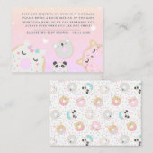 dierlijke donuterboeken voor baby baby shower informatiekaartje (Voorkant / Achterkant)