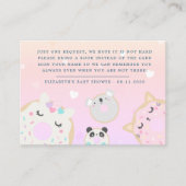 dierlijke donuterboeken voor baby baby shower informatiekaartje (Voorkant)