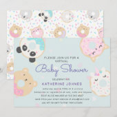 dierlijke donuts leuk virtueel baby shower (Voorkant / Achterkant)