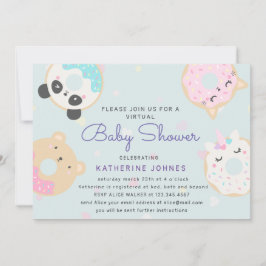 dierlijke donuts leuk virtueel baby shower
