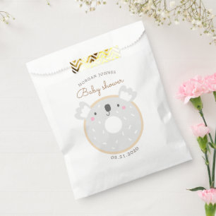 Dierlijke Donuts Schattige Baby shower Monogram Bedankzakje