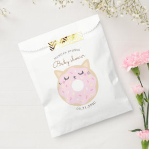 Dierlijke Donuts Schattige Baby shower Monogram Bedankzakje