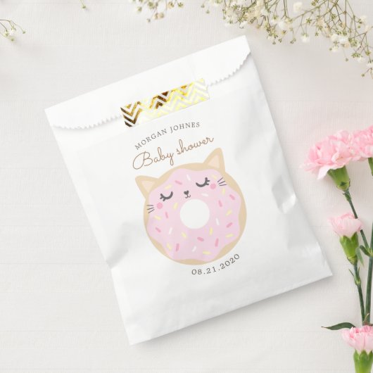 Dierlijke Donuts Schattige Baby shower Monogram Bedankzakje (Gezegeld)