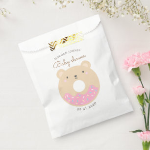 Dierlijke Donuts Schattige Baby shower Monogram Bedankzakje