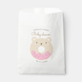 Dierlijke Donuts Schattige Baby shower Monogram Bedankzakje (Voorkant)