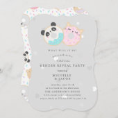 dierlijke donuts virtuele genderenquête kaart (Voorkant / Achterkant)