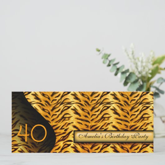 Dierlijke drukuitnodiging kaart (Staand voorkant)