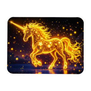 Dierlijke eenhoorn fantasie gouden lichtgevende st magneet