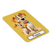 Dierlijke Flashcard Dog / Puppy, kinder, Leren Magneet (Rechterzijde)