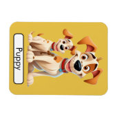 Dierlijke Flashcard Dog / Puppy, kinder, Leren Magneet (Horizontaal)