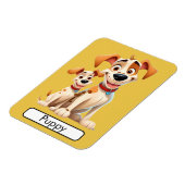 Dierlijke Flashcard Dog / Puppy, kinder, Leren Magneet (Linkerzijde)