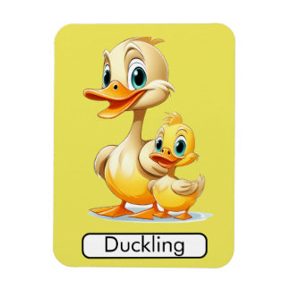 Dierlijke Flashcard Duck / Dukiling, kinder, Leren Magneet