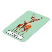 Dierlijke Flashcard Herten / Fawn, Flexibele fotom Magneet (Linkerzijde)