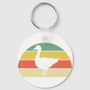 Dierlijke ganzen Goose Lover Farmer Retro Boerderi Sleutelhanger