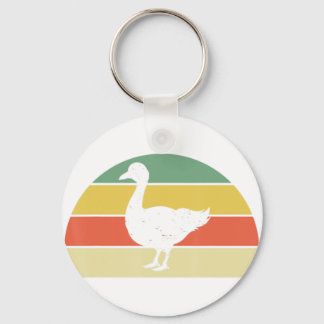 Dierlijke ganzen Goose Lover Farmer Retro Boerderi Sleutelhanger